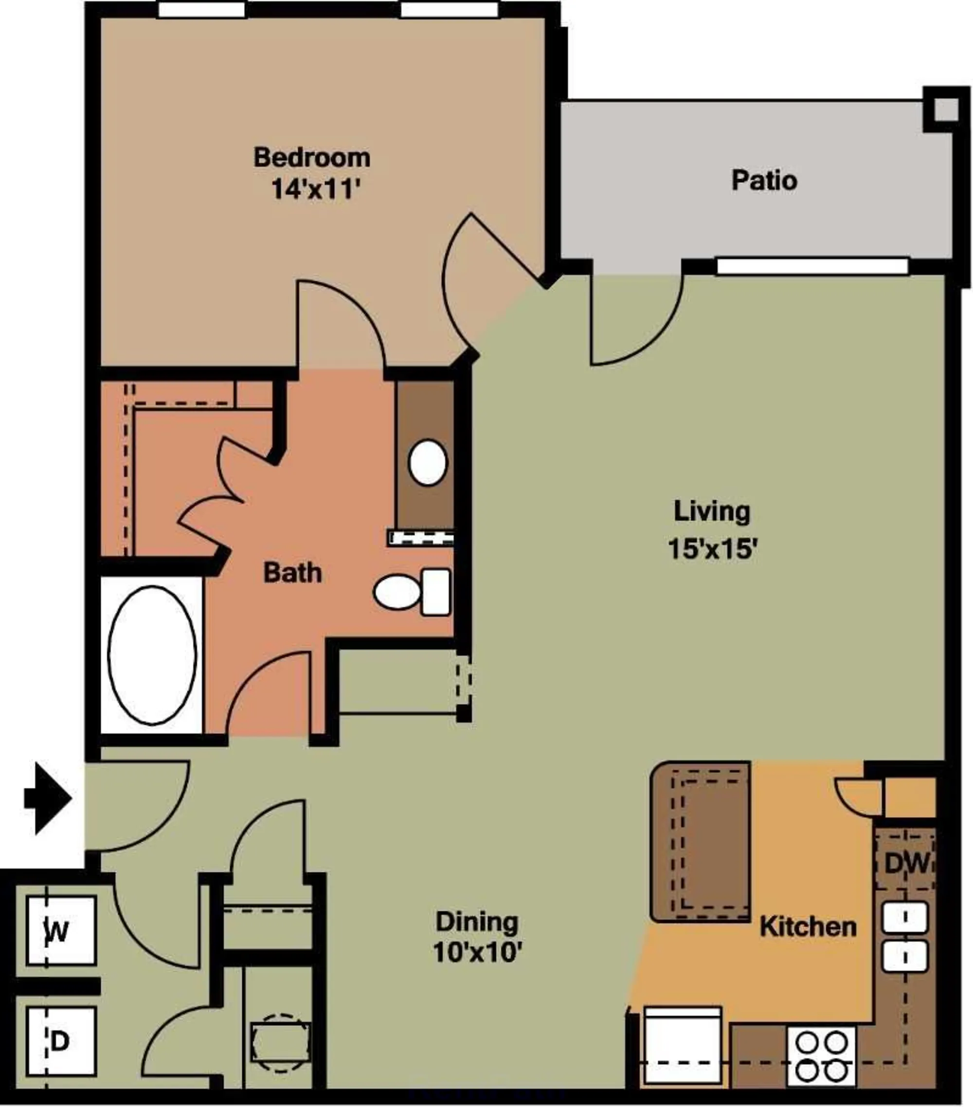 Franklin 1 - 1 Bed - 1 Bath - 839 SqFt Franklin 1 - 1 Bed - 1 Bath - 839 SqFt
